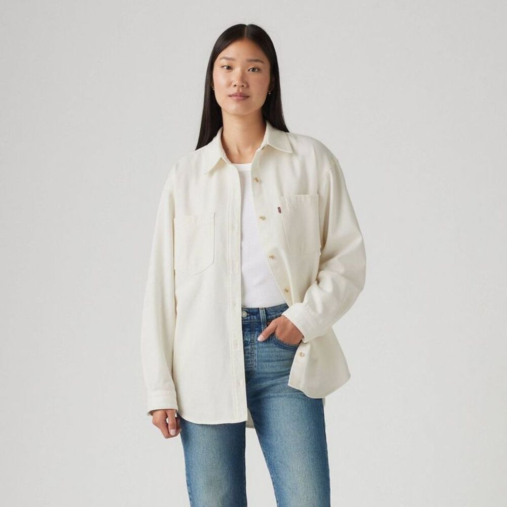 Levi's Women's Iris Overshirt - Ecru XXL